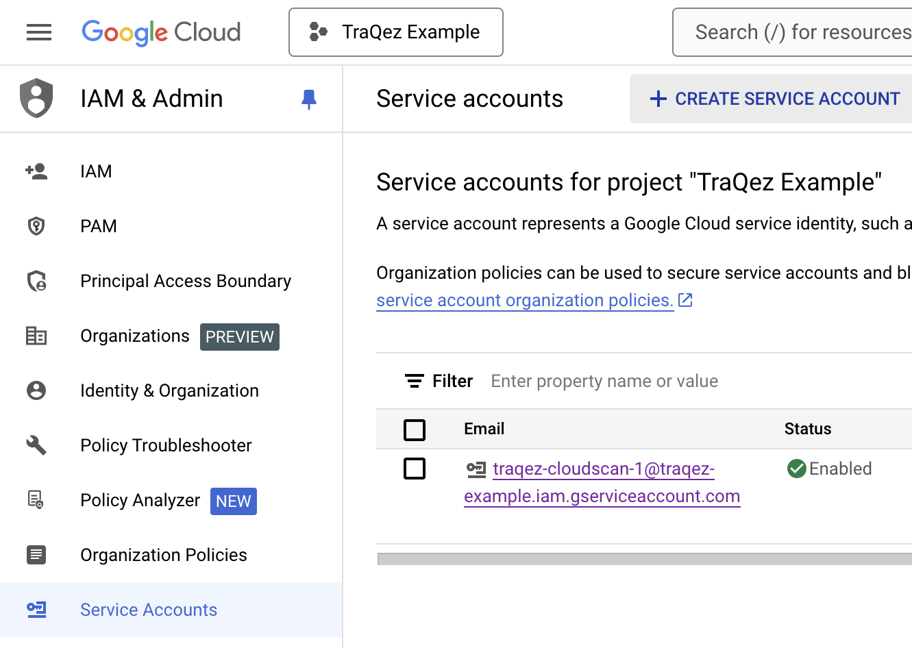 locate-create-service-account