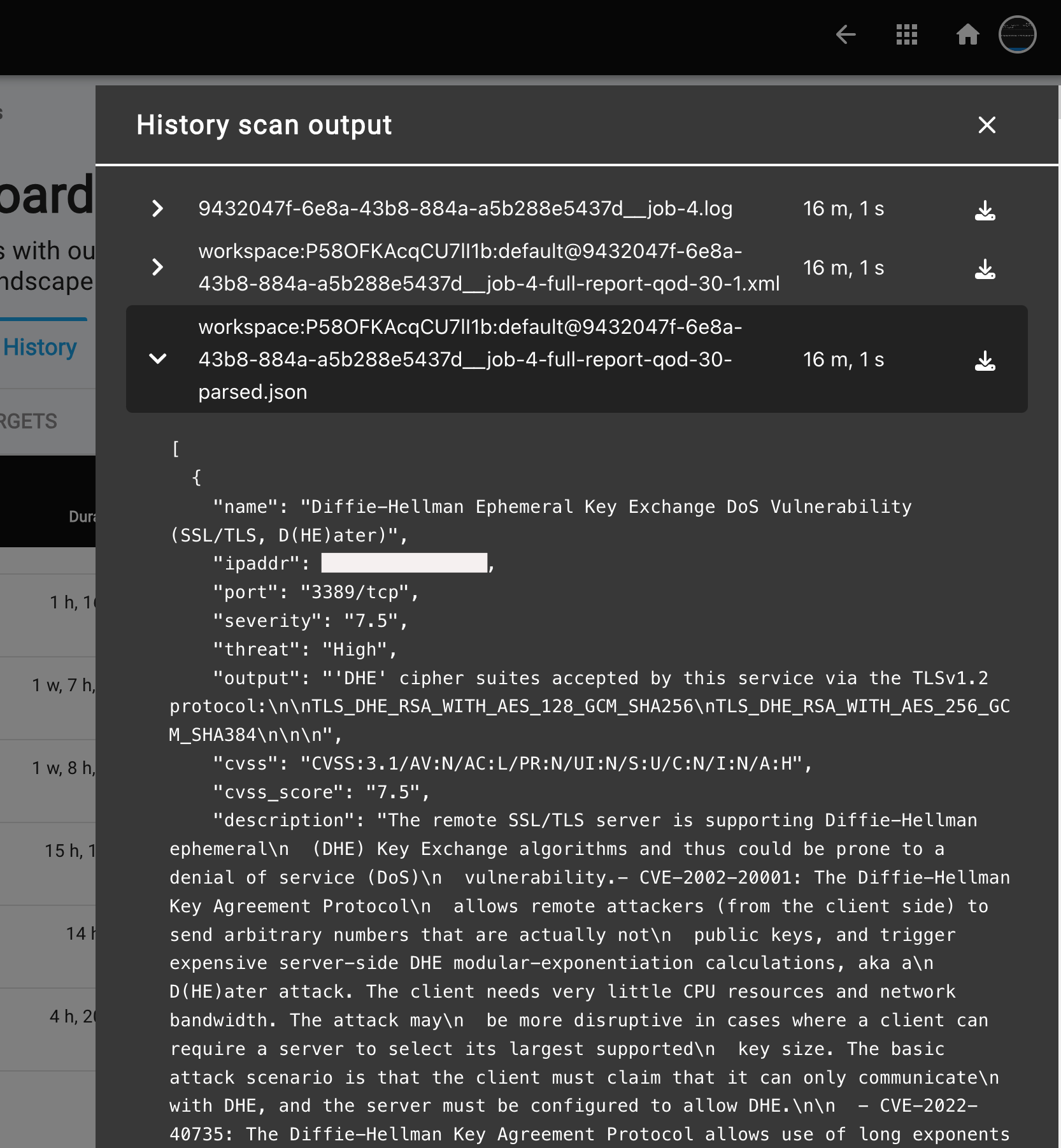 scan-output-artifacts